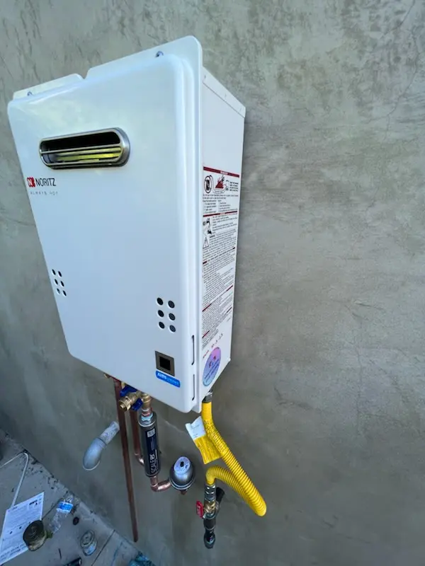 Tankless water heater installation for Ferncroft homes